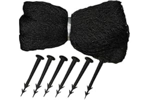 Selections Filet de protection pour étang avec 6 piquets de protection pour carpes koï - 3 x 2 m