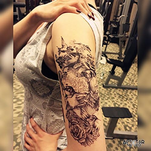 Artist Temporary Tattoo (water transfert) "Birds & Sky" ArtWear Tattoo Skin - B0011 M