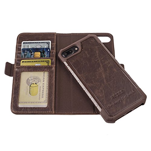 Magn tico iPhone 6 Plus 6S Plus 7 Plus Cuero Billetera Funda Desmontable 2 en 1 Cover Resee Ranuras para Tarjetas y Billetes Shock-Absorci n Cover - caf reviews Magn tico iPhone 6 Plus 6S Plus 7 Plus Cuero Billetera Funda Desmontable 2 en 1 Cover Resee Ranuras para Tarjetas y Billetes Shock-Absorci n Cover - caf