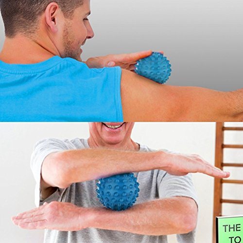 Massageball Self Massage,NuoYo 2 Spikey Ball Igelball Reflexzonen Massage Selbstmassage Fußmassage,Abbau von Stress und Schmerzen - 8