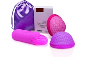 Mineup Copa Menstrual, Discos Menstruales Reutilizables, Copas Menstruales de Silicona, Femdisc para Mujeres Activas, Deportes, Natación e Comercio (2 unidades, S+L)