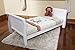 Scarlett - Sleigh Cot Bed, 3" Foam Mattress & Changer w/ Teething Rails - White