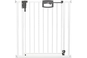 GEUTHER Barrière de Sécurité Enfant Easylock - Barrière Escalier sans Perçage - Barrière Chien et Enfant - Barrière Sécurité Bébé et Animaux (80,5 cm - 88,5 cm)