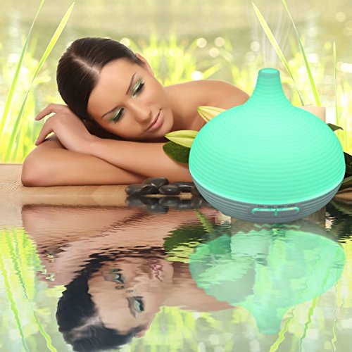 Tepoinn 300ml Aroma Diffusor Luftbefeuchter Ultraschall mit LED Farbwechsel Duftzerstäuber Humidifier Essential Oil Diffuser Purifier für Babies Kinder Haus Yoga Büro Spa – Weiß (300ml) - 5