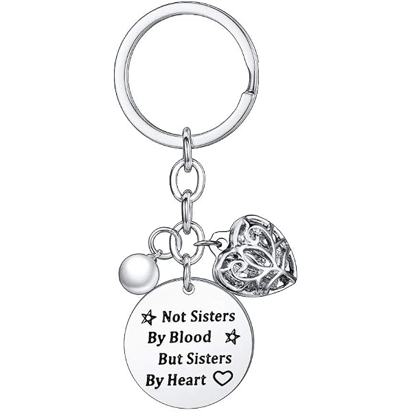 Best Friends Keychain-Good Friends Heart Keychain- Friend Jewelry- Per