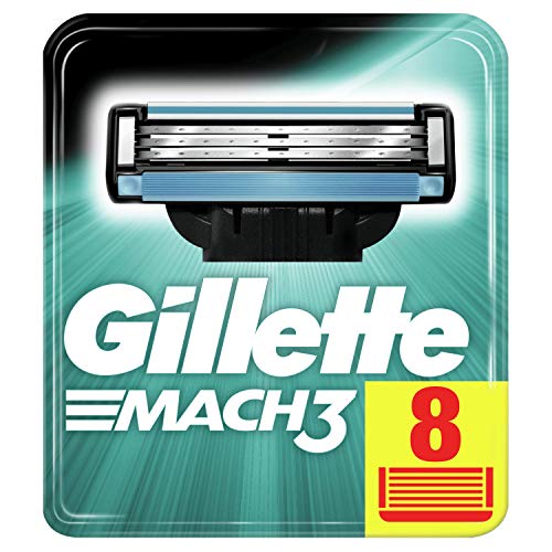Gillette Mach 3 Recambio de Maquinilla de Afeitar x8, Paquete Apto para el Buzón de Correos