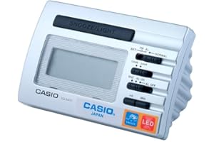 SMIORAS Despertador Digital Casio DQ-541D-8RDF Digital para Unisex Color Gris Extragrande