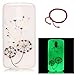 Produktbild Schutzhülle für Lenovo Moto G4 Play, GOCDLJ Ultra Thin TPU Luminous Fluoreszierendes Licht Leuchtende Nacht Hülle Muster Gel Skin Transparent Bumper Rand Cover Tasche Bunte Handyhülle Protective Case Schale schützende Durchsichtig Rückschale Clear Rubber Pattern Fall Handytasche Weiche Ränder Etui + Chinesischer Stil Rote Armbänder für Motorola Moto G4 Play Design Farbe Löwenzahn