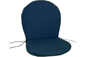 GHIOCUSCINI Cuscino da Giardino per Esterni per Sedia Poltrona Ronda LOTTO da 2 PEZZI (Blu)