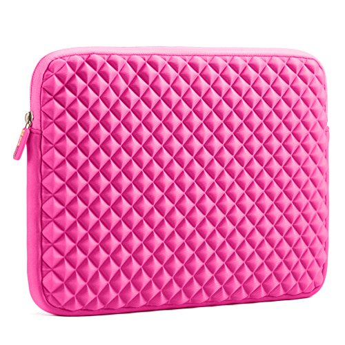 Preisvergleich Produktbild Laptophülle / Evecase Universal Neopren Anti-Schock Laptop Schutzhülle mit Rautenmuster / Diamant-Muster Schaumpolsterung für 11.6 - 12.5 Zoll Laptops Tablets Macbooks Notebooks Chromebook - Pink