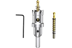 ASNOMY 25mm Lochsäge Hartmetall-Bohrer, Metall Lochsäge Bohrer, TCT-Bohrer-Lochsägen ideal für Löchern in Edelstahl, Eisen, Holz, Kunststoff