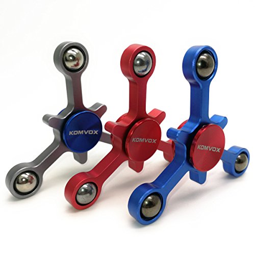 Fidget Spinner Finger Toy Aluminum Alloy Best Stress Reducer Spinning Top for ADHD, Anxiety, Time Killing with Max 4+ Mins Spinning time – by KOMVOX (3 colors) - 5