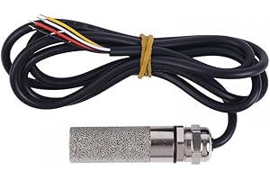 DONGKER RS485 czujnik temperatury i wilgotności, czujnik temperatury i wilgotności powietrza SHT40, wodoszczelna sonda metalowa, od -40°C do 120°C, 0-100% RF, monitor w czasie rzeczywistym