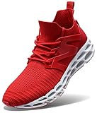 herren fitness outfit Outer Material: Synthetic Wonesion Herren Fitness Laufschuhe Atmungsaktiv Rutschfeste Mode Sneaker Sportschuhe ,41 EU, 3-red