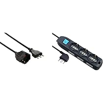 Prolunga Elettrica 10 Metri Con Presa Bipasso 16A/10A - Sicura, Leggera, Per Casa E Ufficio