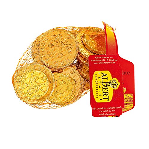 Foiled uk Milk chocolate coins in net pcs (5413368000752)