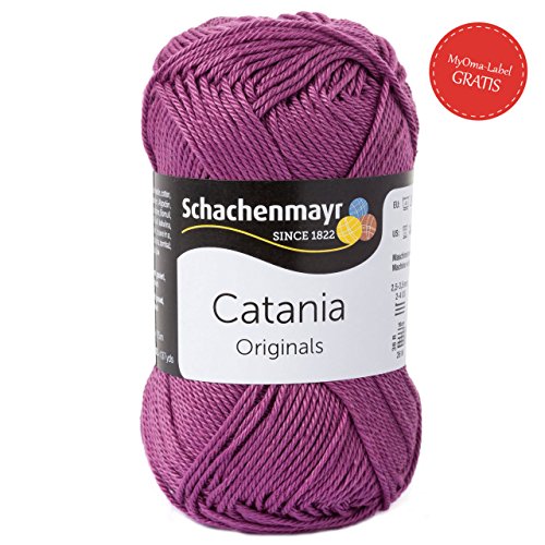Catania Schachenmayr leichte Baumwolle - Schachenmayr Wolle aus hochwertiger Baumwolle für farbenfrohe Designs! Catania Original hyazinth Fb 240 (helllila, violett, brombeer), 100% Baumwolle, kühlende Trageeigenschaft, Wolle Catania Schachenmayr, Baumwollgarn