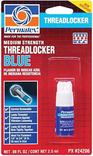 Permatex 24206 Medium Strength Threadlocker Blue, 2.5 ml