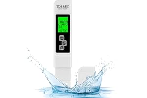 Flintronic Testeur de qualité de l'eau, Testeur pH Mètre 4 en 1 et TDS&EC Mètre Température, pH-mètre avec Écran LCD, résolution Haute précision 0,01, pour eau Potable, Piscine, Aquariums