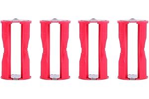 TOPIKY AAA à C Convertisseur de Batterie, 4Pcs Portable 4 AAA à C Taille Parallèle Adaptateur de Batterie Support Boîtes Boîte Rouge