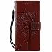 Produktbild Hülle für Samsung Galaxy A6 Plus [Nicht für A6], Leder Hülle Flip Case Schutzhülle Ledertasche mit Standfunktion Kredit Kartenfach Baum Schmetterling Katze Cute Muster Handyhülle Cover Magnetisch Brieftasche für Samsung Galaxy A6 Plus / A605, Hancda Hüllen Leder Schale Silikon Case Dünn Geldbörse Tasche Bookstyle Stoßfest Etui Handytasche Lederhülle für Samsung Galaxy A6 Plus / A605 - Baum Braun
