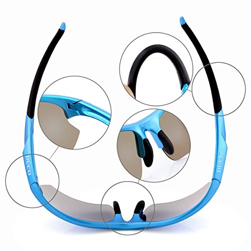 Duco Polarisierte Sport-Sonnenbrille zum Laufen Radfahren Angeln Golf TR90 Unbreakable Rahmen 6213 - 4