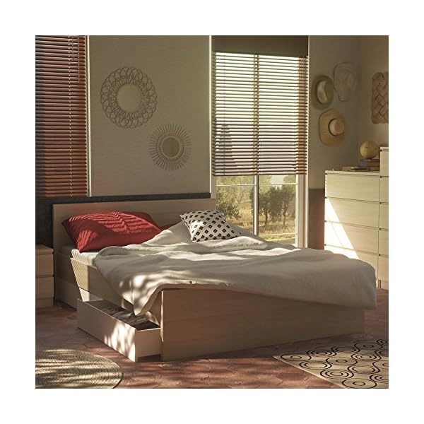 INFINIKIT Haven Bett, 140 x 190 cm, mit Schubladen, Goldene Eiche Optik