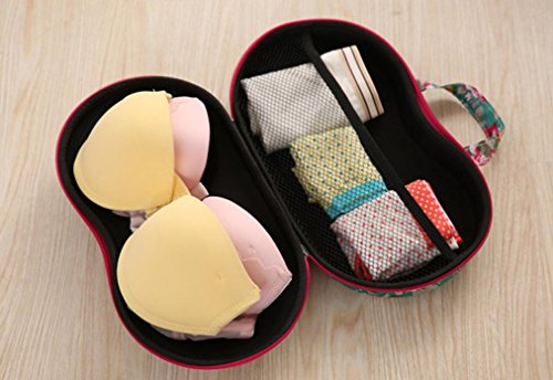 Switchali Tragbare BH Aufbewahrungsbox Organizer Bra Lingerie Unterwäsche Fall Organizer Floral Gedruckt Multicolor - 5