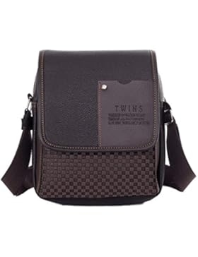 Herren Umhaengetasche - SODIAL(R) Herren Synthetisches Leder Tasche Handtasche Umhaengetasche Schultertasche Aktentasche...