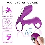 Cock Ring Vibrators for Men Silicone Vibration, Vibrator Pleasure Ring, Stimulate G Spot, Penis Massager, Sex Toys for Men, Wife and Couple - FDA Certificate