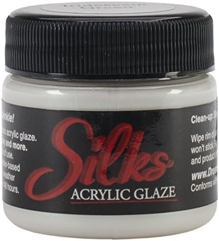 Luminarte Silks Acrylic Glaze Jar, 1-Ounce, Iridescent Green by Luminarte
