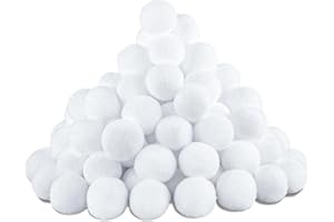POPOYU 45 Piezas Bolas de Nieve Artificiales,5CM Navidad Bolas de Nieve Blancas para Peleas de Bolas de Nieve en Interiores,Textura Suave Bola de Nieve Falsas,Decoraciones Árbol Navidad