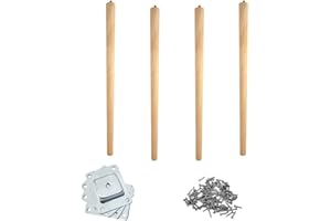 TUKAILAi 4PCS Solid Wooden Furniture Legs 69cm Length Cabinets Feet Table Legs Replacement Furniture Feet for Couch/Lounge/Chair/Desk/Cabinet Leg Standing Feet Pine