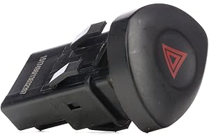 AUTOCRAFT Interruptor de botón de advertencia luces de socorro compatible para Renault Clio 2 Phase 2 OEM 8200442723