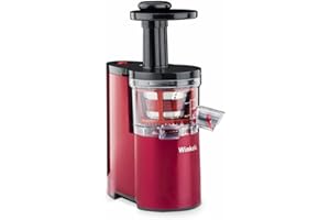 H.KOENIG Winkel Extracteur de Jus de fruit et légumes vertical compacte 0,5L SX24 Centrifugeuse Sans BPA, Silencieux, Technologie pression douce, Rotation Lente, Puissante 200W, Système reverse, Anti-gouttes