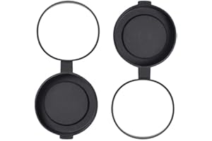 Kylietech Cubierta de lente de objetivo binocular de 42 mm, para prismáticos de 8 x 42, 10 x 42, 12 x 42, diámetro exterior de 50-52 mm, Black, Clásico