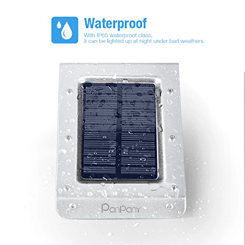 Panpany LED Leuchte großes Solarlicht Wasserdicht Außenbeleuchtung extrem hell Gartenlicht Bewegungssensor mit hoher Reichweite als Sicherheitsbeleuchtung für Wand oder Wege - 9