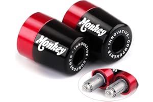 Mokiton Handlebar Bar Ends Hand Grips Plug Caps Compatible with Honda Monkey 125M 125MA 2019-2023 | Motorcycle Balance Pad z125m z125ma Monkey 125 Accessories