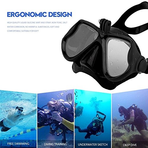 Preisvergleich Produktbild Unterwasserkamera Tauchmaske Scuba Schnorchel Schwimmbrille für GoPro