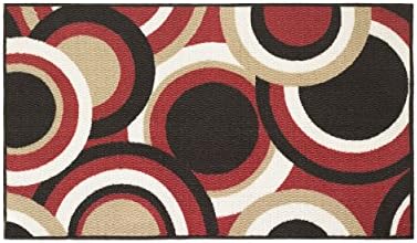 Modern Living Circles Decorative Area Accent Rug, 18 by 30-Inch