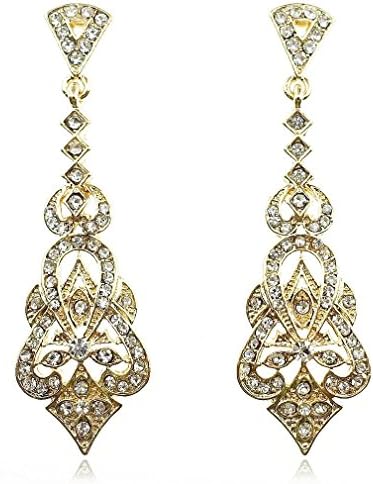 Ehvan® Women's Pendule Series All starts String latin Vintage Royal & classic Drop Earring, 2 5/8 "Golden
