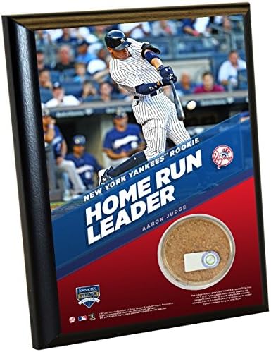 MLB New York Yankees Aaron Judge Record 30Th Rookie Hr 4 x 6 Plaque With Game Used Yankee Stadium Dirt