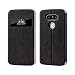Produktbild LG G5 Hülle für, Meiya Schutzhülle für LG G5, smart, hochwertiges PU-Leder, aufklappbar, mit Blickfenster, automatische An-/Ausschaltfunktion, modern schwarz