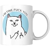 Kedi Baskılı İyiyim Ben Komik Kupa Bardak Hediyelik &Ccedil;ay Kahve Kupası Coffee Mug