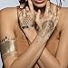 Tattify Metallic Gold Indian Style Jewelry Temporary Tattoos - Indian Princess (Set of 4 sheets)