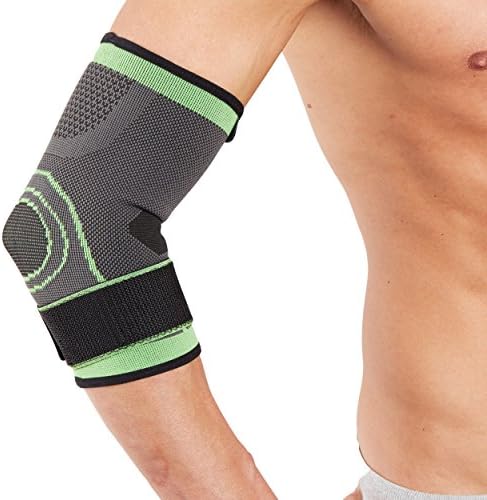 ActessoTennis Elbow Support Sleeve (Green) - Pain Relief and Support for Tennis or Golfers Elbow or Sprains (Small)