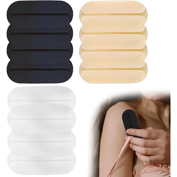 Protections Antidérapantes Pour Bretelles De Soutien-gorge - Lot De 3 Paires, Silicone, 9x5 Cm - 3
