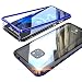 Produktbild Jonwelsy Huawei Mate 20 Pro Hülle, Stark Magnetische Adsorption Technologie Metallrahmen, Transparent Gehärtetes Glas Rückseite Handyhülle für Huawei Mate 20 Pro (6,39 Zoll)
