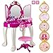 Price comparison product image FunkyBuys® Girls Glamour Mirror Makeup Dressing Table Stool Playset Toy Vanity Light & Music New