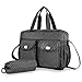 3PCs Baby Nappie Diaper NEW 2016 Elifestore Changing Bags Sets,Black
